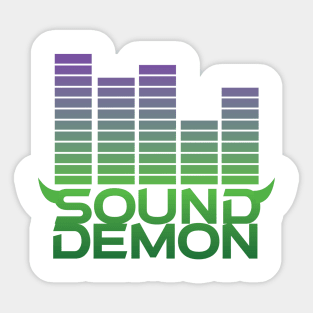 Sound Demon Green Purple Sticker